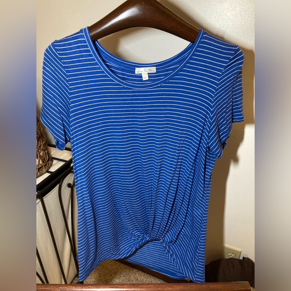 Blue striped blouse